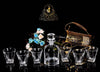 Crystal Glass Frosted Neck and Stopper Decanter with 6 tumblers - Decanters Worth Money