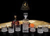 Crystal Rhombus Pattern Decanter and 6 Tumbles Set - Decanters Worth Money