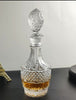 Exquisite Style Old Fashion Rhombus Carving Clear Whiskey / Wine Decanter with 6 Tumblers - Decanters Worth Money