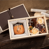 Forever Flowers with a Scented Candle in a wooden box - CMAS PRODUCTS - Exquisite style living