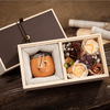 Forever Flowers with a Scented Candle in a wooden box - CMAS PRODUCTS - Exquisite style living