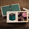 Forever Flowers with a Scented Candle in a wooden box - CMAS PRODUCTS - Exquisite style living