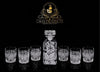 Frosted Whiskey / Wine Decanter Flower Carving with 6 Tumbler Series - Decanters Worth Money
