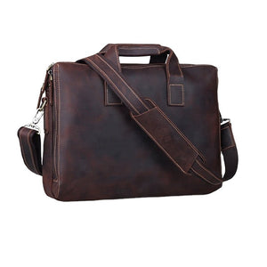 Genuine Crazy Horse Leather Briefcase Bag - Genuine Leather - CMAS PRODUCTS - Exquisite style living