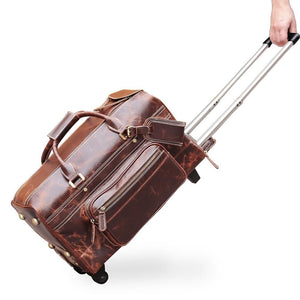 Genuine Leather (Cow) Travel Bag With Wheels - CMAS PRODUCTS - Exquisite style living
