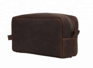 Genuine Leather Travel Make up / Cosmetic / Toiletry Bag - CMAS PRODUCTS - Exquisite style living