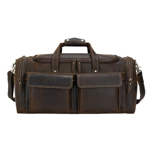 Vintage Brown Buffalo Genuine Leather Duffle Bags - CMAS PRODUCTS - Exquisite style living