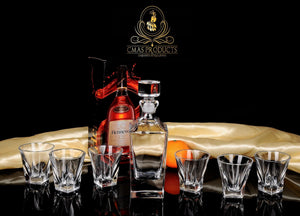 Wine / Whisky Crystal Clear Decanter with 6 Tumbles - Decanters Worth Money