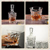 Wine/Whisky Unique Design Crystal Glass Decanter Set with 6 x Tumblers - Decanters Worth Money