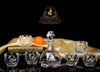 Wine/Whisky Unique Shape Crystal Clear Design Decanter Set with 6 x Tumblers - Decanters Worth Money
